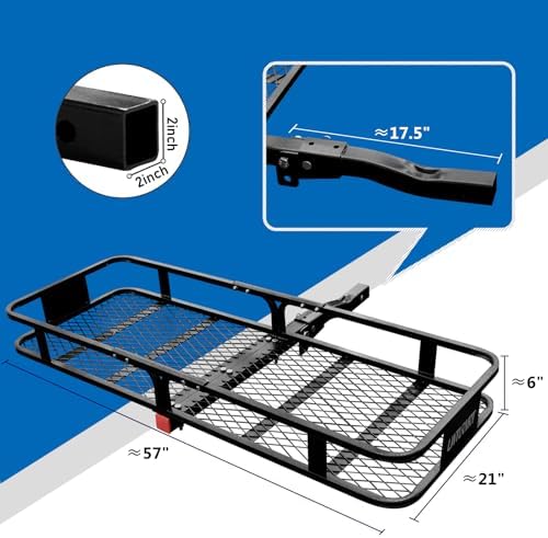 LWTURMRT Folding Hitch Cargo Carrier Basket 57"X21" - Image 2