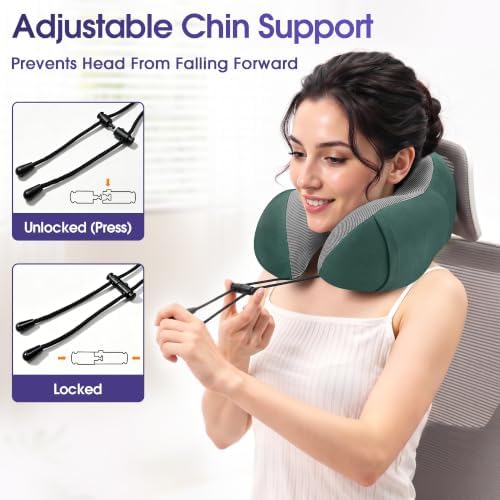 CloudBliss Neck Pillow for Sleeping, Memory Foam Travel Pillow - Image 5