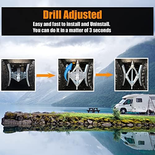 Camper Wheel Chock, 2 Sets of Tire Lock Chocks - Image 2