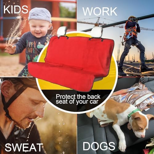 Back Seat Cover for Car Trucks Van SUV Jeep, Waterproof Rear Bench Towel Seat - Image 6