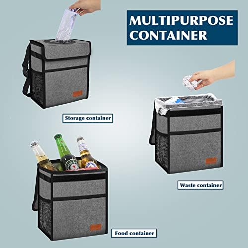 Femuar Car Trash Can Leak Proof Car Trash Bag Waterproof Car Garbage Can - Image 3