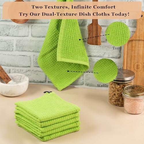 Kitchen Cleaning Dish Wash Cloths Waffle Terry Design Kitchen - Image 3