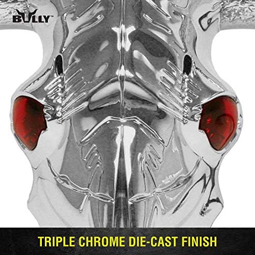 Bully CR-402L Chrome Bull Skull Trailer Truck Towing Hitch Receiver Cover - Image 5