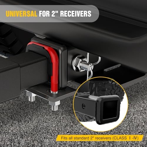 Nilight Trailer Hitch Tightener Anti-Rattle Red U-Bolt - Image 6