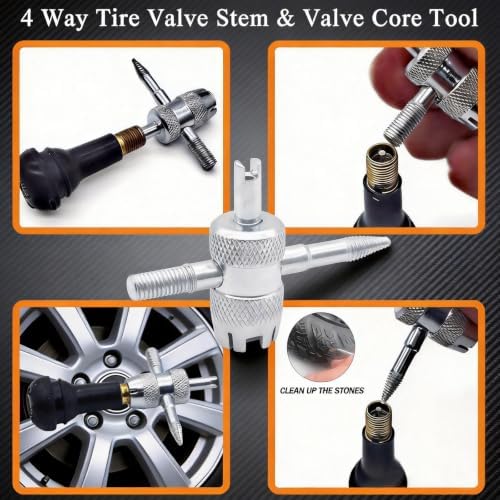 Tire Valve Stem & Core Removal Replacement Installation Tool Kit - Image 4