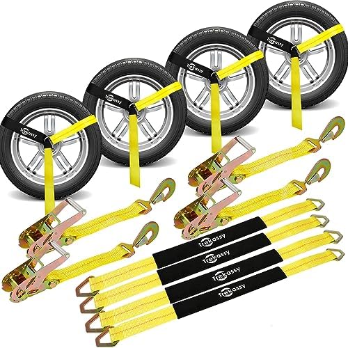 Trekassy 2" x 144" Car Tie Down Straps by Trekassy