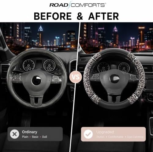 Road Comfort Leather Steering Wheel Cover – Premium Anti-Slip Car Steering - Image 3
