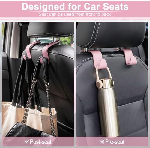 LivTee Car Seat Headrest Hook, Auto Seat Hook Hangers Storage Organizer - Image 6