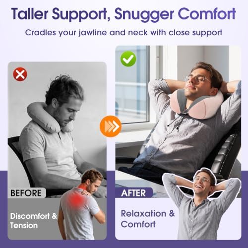 CloudBliss Memory Foam Travel Neck Pillow Airplane - Image 6