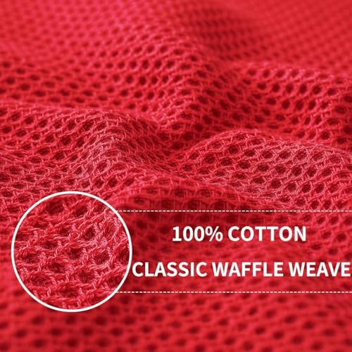 Homaxy 100% Cotton Waffle Weave Kitchen Dish Cloths 24-Pack - Image 2