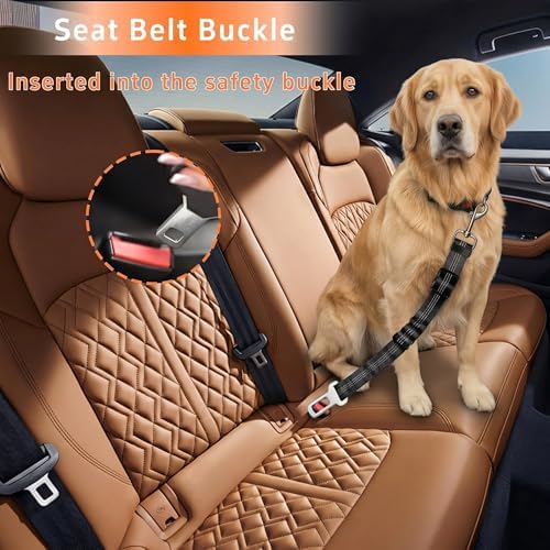 2-Pack Reflective Retractable Pet Seat Belt – Nylon Dog Tether, Adjustable Strap - Image 6