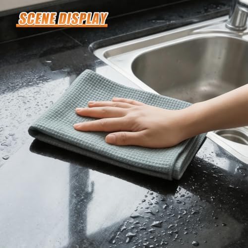 Craedli 3PCS Waffle Weave Microfiber Towel, 16 × 16 Inch Soft Absorbent - Image 5