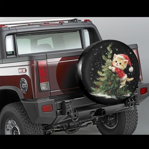 Christmas Tree Funny Cats Spare Tire Cover Universal - Image 4