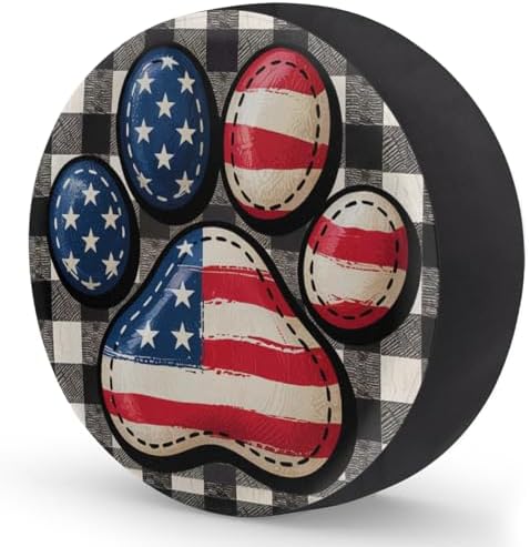 Paw Print Spare Tire Cover 16in Spare Wheel Covers Tire Storage Cover - Image 2
