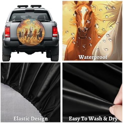 Fun Horse Animals Spare Tire Cover Dust-Proof Wheel Protector - Image 4