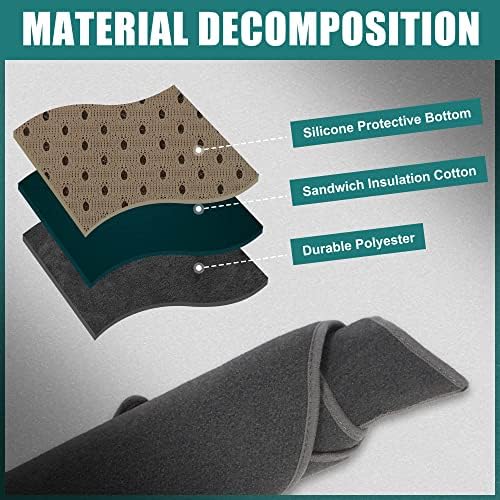 X AUTOHAUX Car Dashboard Cover Polyester Non-Slip Mat Protector Carpet Sun Proof - Image 5