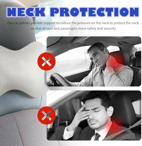 2PCS Car Headrest Pillow, Soft & Comfortable Car Neck Pillow - Image 3