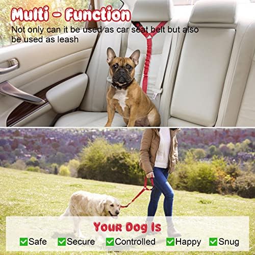 BWOGUE Dog Seat Belt for Car, Headrest Restraint Bungee Lead, 1 Pack - Image 6