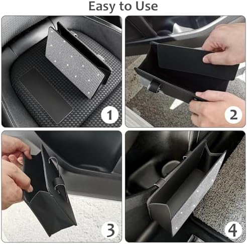 Accmor Bling Car Trash Can, Foldable Vehicle Trash Bin Dustbin Garbage - Image 4