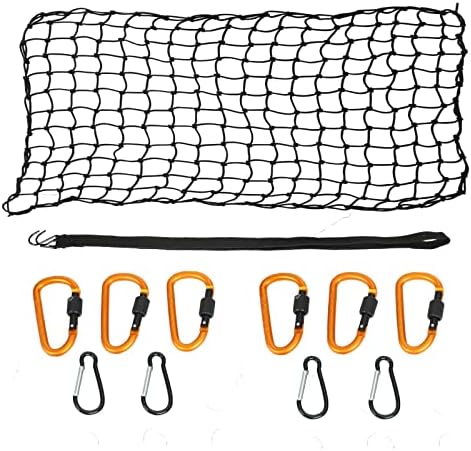 Truck Bed Cargo Net 2' x 3', Stretches to 4' x 6' by KAFLLA