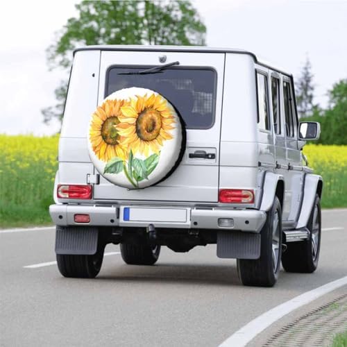 Sunflower Spare Tire Cover Yellow Sunflower Wheel Covers - Image 5