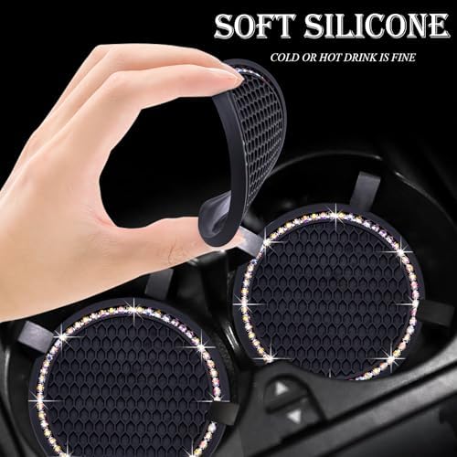 4PCS Bling Cup Holder Coaster, 2.75 Inch Auto Car Cup Holder Insert Coasters - Image 4