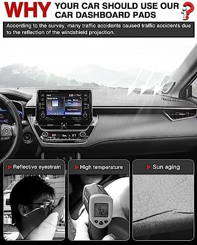 Autorder Dashboard Cover Mat for Toyota Corolla Cross 2022 2023 2024 2025 2026 - Image 2