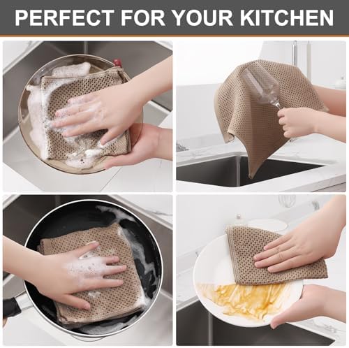 Kitinjoy 100% Cotton Waffle 8-Pack Kitchen Towels - Image 4