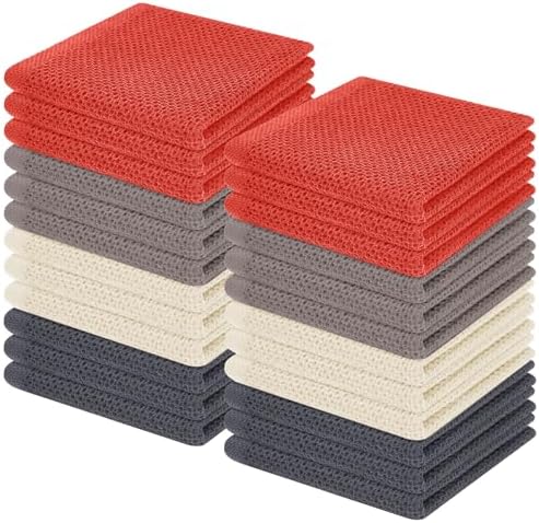 Homaxy 100% Cotton Waffle Weave Kitchen Dish Cloths 24-Pack by Homaxy