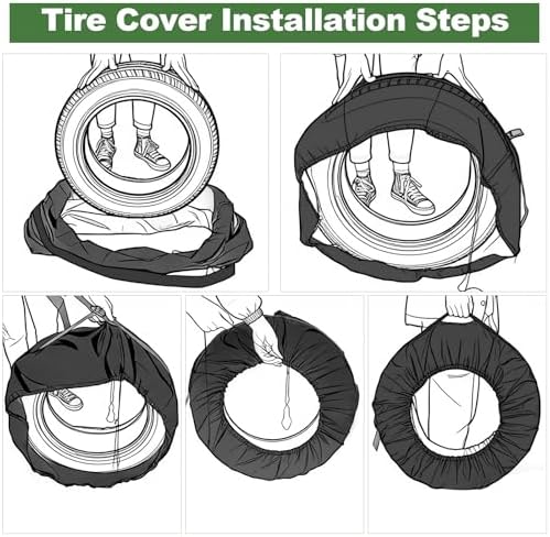 2 Pack Seasonal Tire Tote, 700D Spare Tire Cover - Image 7