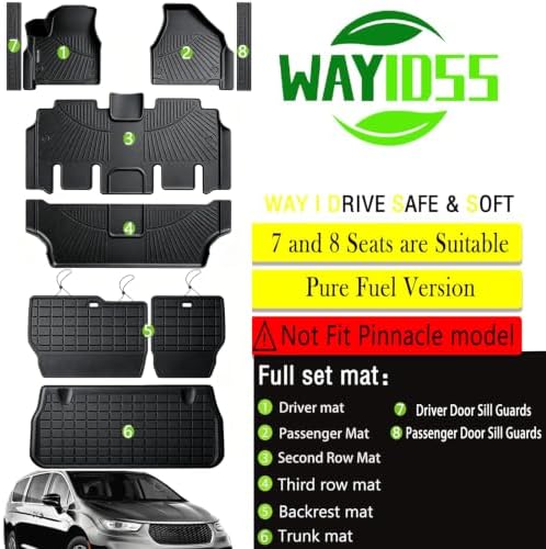 Floor Mats Set for Chrysler Pacifica/Voyager 2017-2027 - Image 2