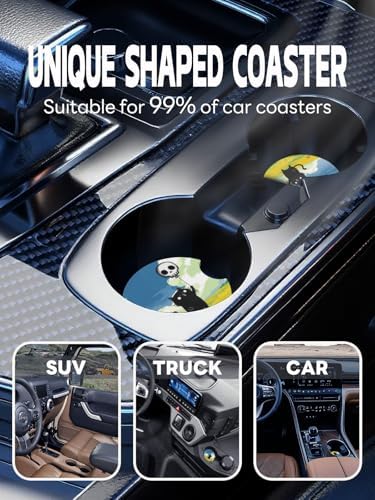 WOCOCN Car Coasters, Cup Holder Coasters - Image 6