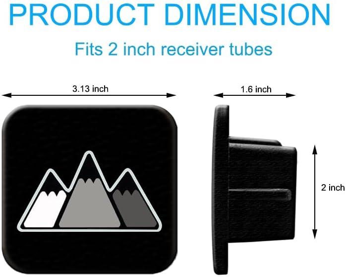 2 Inch Tri-Color 3 Color Logo Trailer Hitch Tube Cover Plug Cap, Rubber - Image 4