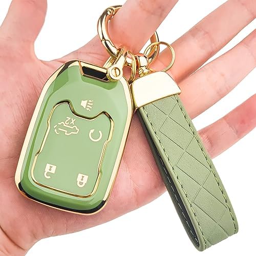 OLLEN 5-Button TPU Key Fob Cover, Fit by OLLEN