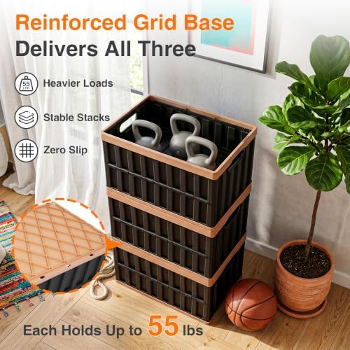 Citylife 2PC 64L Collapsible Storage Bins - Image 3