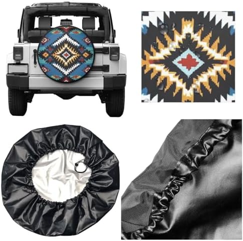 Turquoise Aztec Spare Tire Cover - Image 3