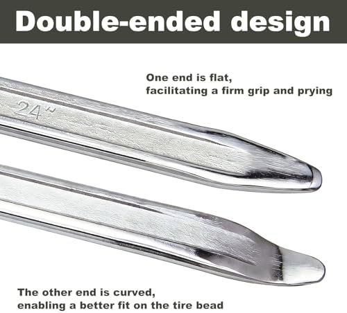 2 Pack 24 Inch Tire Spoons Iron, Tire Changing Tool Tire Levers Bar, - Image 2