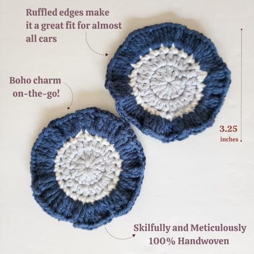 Cotton Crotchet Ruffled Flower Coaster Set - Image 5