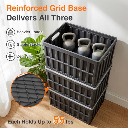 Citylife 2PC 64L Collapsible Storage Bins - Image 3