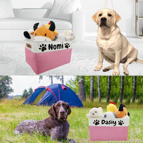 Large Personalized Dog Toy Basket Custom Dog Toy Box Foldable Dog Gift - Image 6