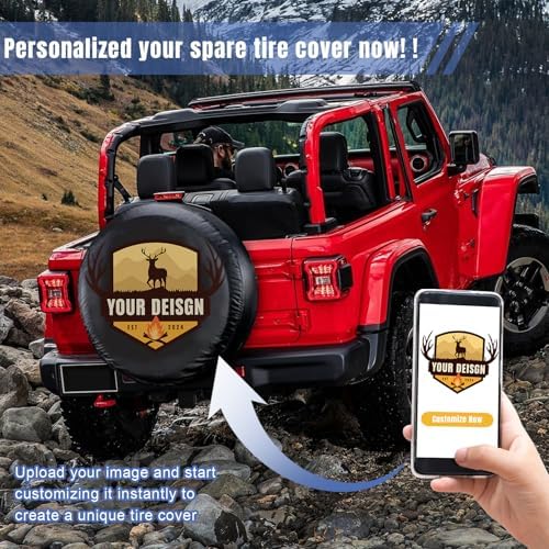 KAINSY Custom Spare Tire Cover, Personalized Wheel Tire Cover - Image 5
