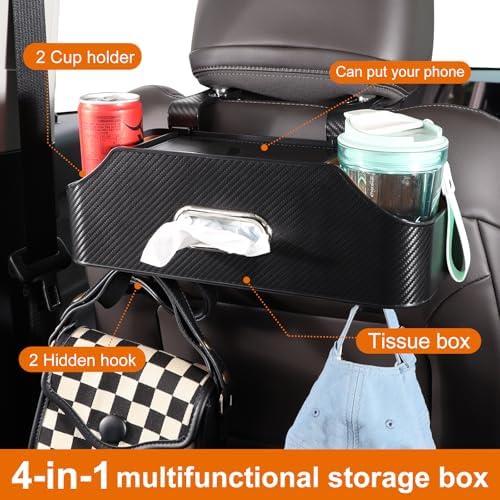 Car Seat Back Cup Holder, 4-in-1 Multifunctional Backseat Organizer - Image 2