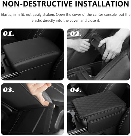 Stacool Upgraded Car Center Console Cover, Microfiber Leather Car Armrest Cover - Image 5