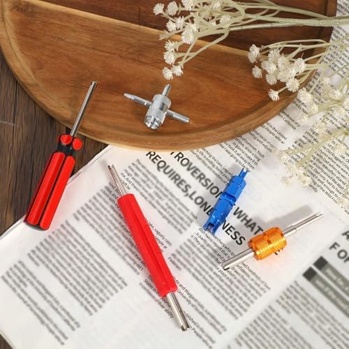 Penitue 5pcs Tire Tyre Repair Tool Set, Dual & Single Head Valve Core Remover - Image 3