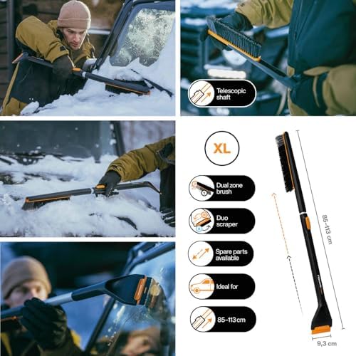 Fiskars X-Series Telescopic Car Snow Brush and Ice Scraper - Image 2