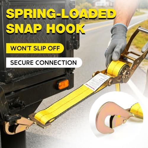 4 Pack Car Tie Down Straps for Trailers, 000LBS Break Strength Wheel Tire Tie - Image 7