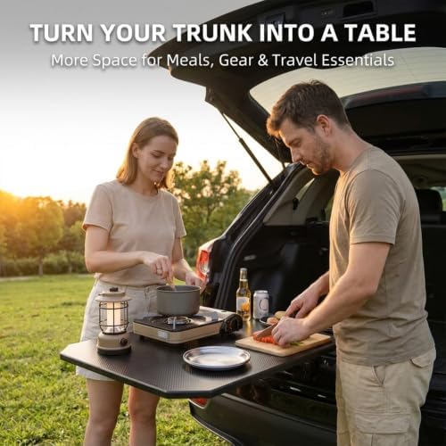Rear Trunk Table, Foldable Adjustable Tailgate Camping Table - Image 4