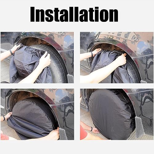 BESULEN Tire Covers 4 Pack, Oxford Wheel Covers - Image 5