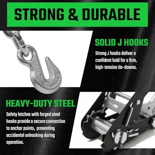 4 Pack Car Tie Down Straps for Trailers - Image 2