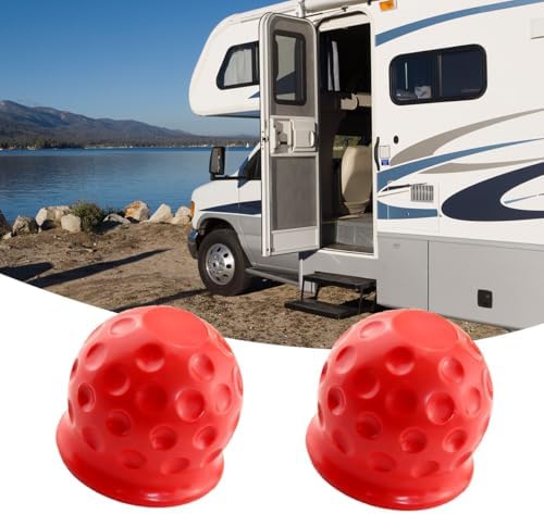 2PCS 2 Inch Trailer Hitch Ball Cover Tow Ball Protector Red - Image 6